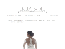 Tablet Screenshot of bellabrideboutique.com